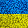 Supporting Ukraine - 50g each of Bright Blue Opaque and Yellow Opaque 3mm seed beads