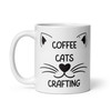 Coffee Cats and Crafting - White Mug