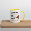 Cannot live by chocolate alone - Mug with Colour Inside