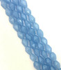 Strand of faceted drop glass beads (briolettes) - approx 6x4mm, Pale Blue Translucent, approx 72 beads