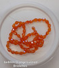 Strand of faceted drop glass beads (briolettes) - approx 6x4mm, Orange Lustered , approx 72 beads