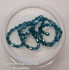 Strand of faceted drop glass beads (briolettes) - approx 6x4mm, Teal Lustered , approx 72 beads