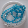 Strand of faceted drop glass beads (briolettes) - approx 7x5mm, Turquoise , approx 70 beads