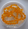 Strand of faceted drop glass beads (briolettes) - approx 7x5mm, Sunshine Yellow, approx 70 beads
