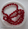 Strand of faceted drop glass beads (briolettes) - approx 7x5mm, Garnet (Darkest Red), approx 70 beads