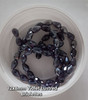 Strand of faceted drop glass beads (briolettes) - approx 12x8mm, Violet Lustered, approx 60 beads