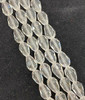 Strand of faceted glass drop beads (briolettes) - approx 11x8mm, Clear, approx 60 beads