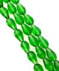 Strand of faceted glass drop beads (briolettes) - approx 11x8mm, Emerald Green, approx 60 beads