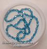 Strand of faceted rice glass beads - approx 6x4mm, Turquoise AB, approx 72 beads
