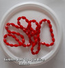 Strand of faceted rice glass beads - approx 6x4mm, Red Opaque, approx 72 beads