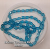 Strand of faceted rice glass beads - approx 8x6mm, TURQUOISE, approx 72 beads