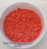 50g glass bugle beads - Coral Opaque - approx 6mm