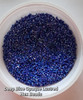 50g glass HEX seed beads - Deep Blue Opaque Lustred- size 11/0 (approx 2mm)