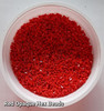 50g glass HEX seed beads - Red Opaque - size 11/0 (approx 2mm)