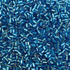 50g glass HEX seed beads - Turquoise Silver-Lined, size 11/0 (approx 2mm)