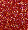 50g glass HEX seed beads - Red Rainbow, size 11/0 (approx 2mm)
