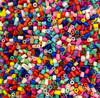 50g glass HEX seed beads - Bright Opaque Mix - size 11/0 (approx 2mm)