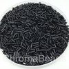 50g glass bugle beads - Black Opaque - approx 4mm tubes
