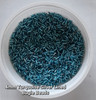 50g glass bugle beads - Turquoise Silver-Lined - approx 4mm