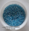 50g glass bugle beads - Turquoise Rainbow - approx 4mm