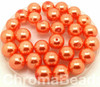 Coral 10mm Glass Pearls