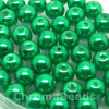 Emerald Green 8mm Glass Pearls