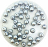 Silver Grey 6mm Glass Pearls