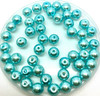 Turquoise 6mm Glass Pearls