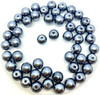 Charcoal Grey 6mm Glass Pearls