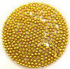 Rich Yellow Gold 4mm Glass Pearls