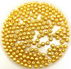Yellow Gold 3mm Glass Pearls