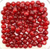 4mm Crackle Glass Beads - Dark Red, 200 beads
