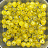 4mm Crackle Glass Beads - Yellow, 200 beads