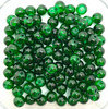 6mm Crackle Glass Beads - Dark Green, 100 beads