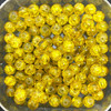 6mm Crackle Glass Beads - Sunshine Yellow, 100 beads