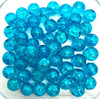 6mm Crackle Glass Beads - Turquoise, 100 beads