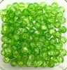 6mm Crackle Glass Beads - Lime, 100 beads