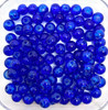 8mm Crackle Glass Beads - Blue, 50 beads