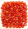 10mm Crackle Glass Beads - Dark Orange, 40 beads
