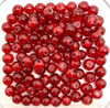 10mm Crackle Glass Beads - Dark Red, 40 beads