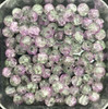 10mm Crackle Glass Beads - Lilac & Grey, 40 beads