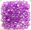 10mm Crackle Glass Beads - Mauve, 40 beads