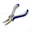 Jewellery Making Pliers - Bent Nose, Black & grey handles