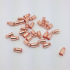 Brass Cord Ends 8mm x 4mm - Pack of 30, Rose Gold coloured