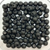 8mm Frosted Glass Beads - Black, approx 50 beads