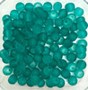 6mm Frosted Glass Beads - Teal, approx 100 beads