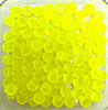 6mm Frosted Glass Beads - Yellow, approx 100 beads