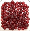 4mm Frosted Glass Beads - Burgundy, approx 200 beads