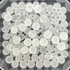 6mm Frosted Glass Beads - White, approx 100 beads