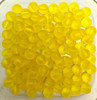 4mm Frosted Glass Beads - Sunshine Yellow, approx 200 beads